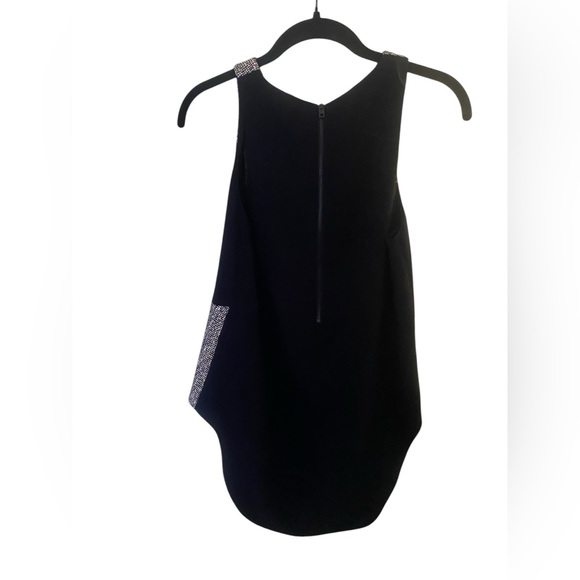 Rag & Bone Top High Front Low Back Black With Textured Fabric S - Picture 3 of 8